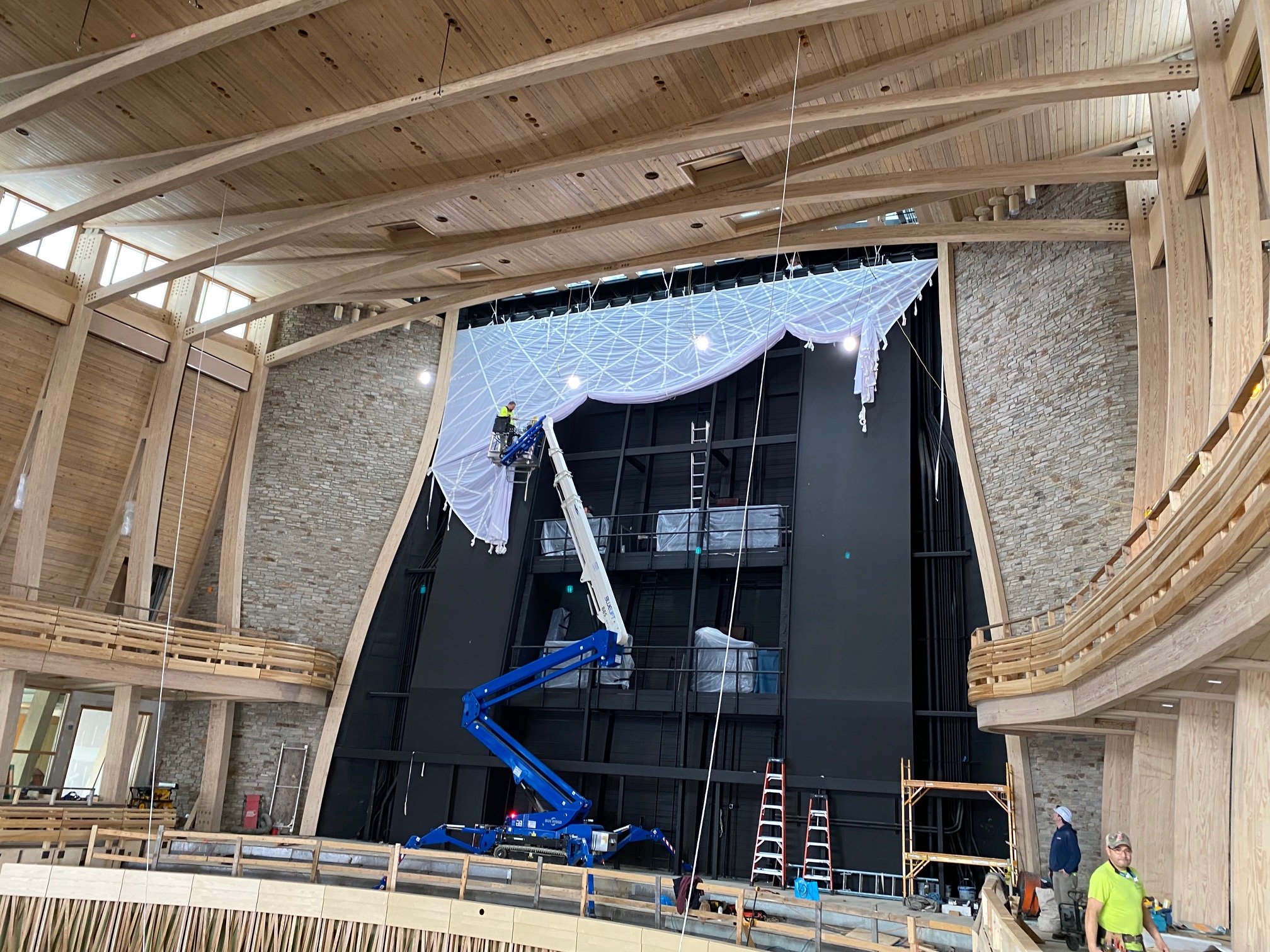 Groton Hill Music School — interior woodwork view 7